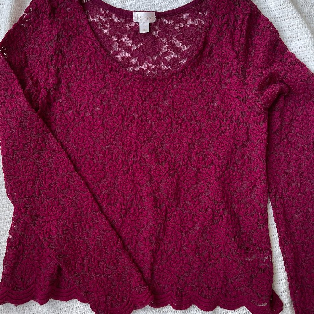 Lace Long Sleeve Top